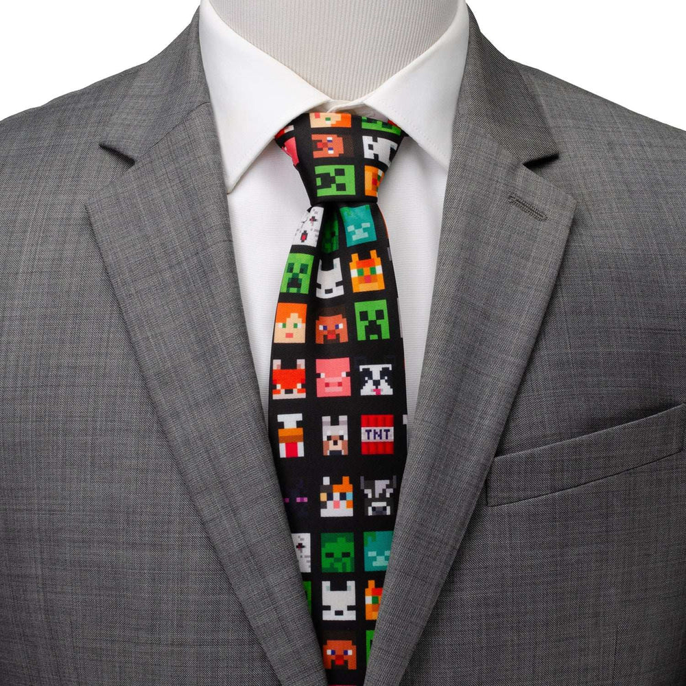 Minecraft Character Black Men's Tie - Cufflinks.com - Flyclothing LLC