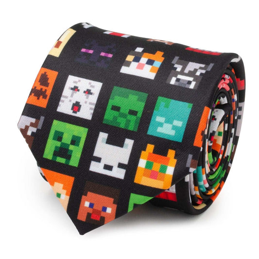 Minecraft Character Black Men's Tie - Cufflinks.com - Flyclothing LLC
