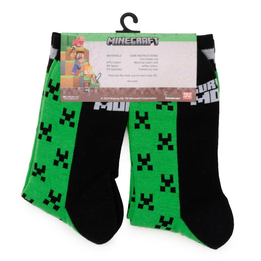 Minecraft Creeper Green Father/Son Sock Set - Cufflinks.com - Flyclothing LLC