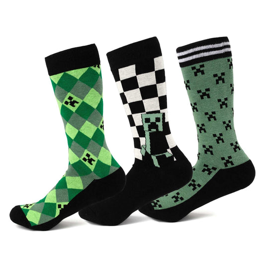 Minecraft Creeper Men's Sock Set – 3 Pairs - Cufflinks.com - Flyclothing LLC