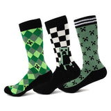 Minecraft Creeper Men's Sock Set – 3 Pairs - Cufflinks.com - Flyclothing LLC