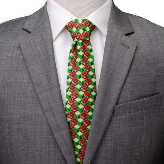 Minecraft Creeper TNT Isometric Green Men's Tie - Cufflinks.com - Flyclothing LLC