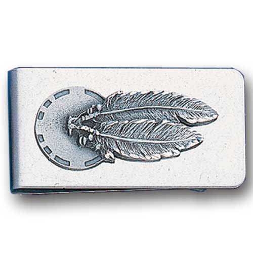 Sculpted Moneyclip - Concho & Feathers - Siskiyou Originals - Flyclothing LLC