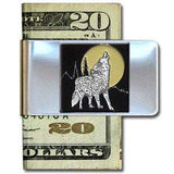 Large Money Clip - Howling Wolf - Siskiyou Originals - Flyclothing LLC