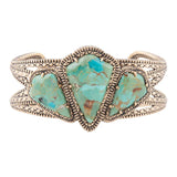 Maltese Blue Turquoise Golden Cuff Bracelet - Barse Jewelry - Flyclothing LLC
