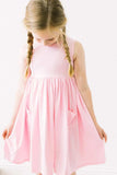 Bubblegum Pink Tank Pocket Twirl Dress - Mila & Rose ® - Flyclothing LLC