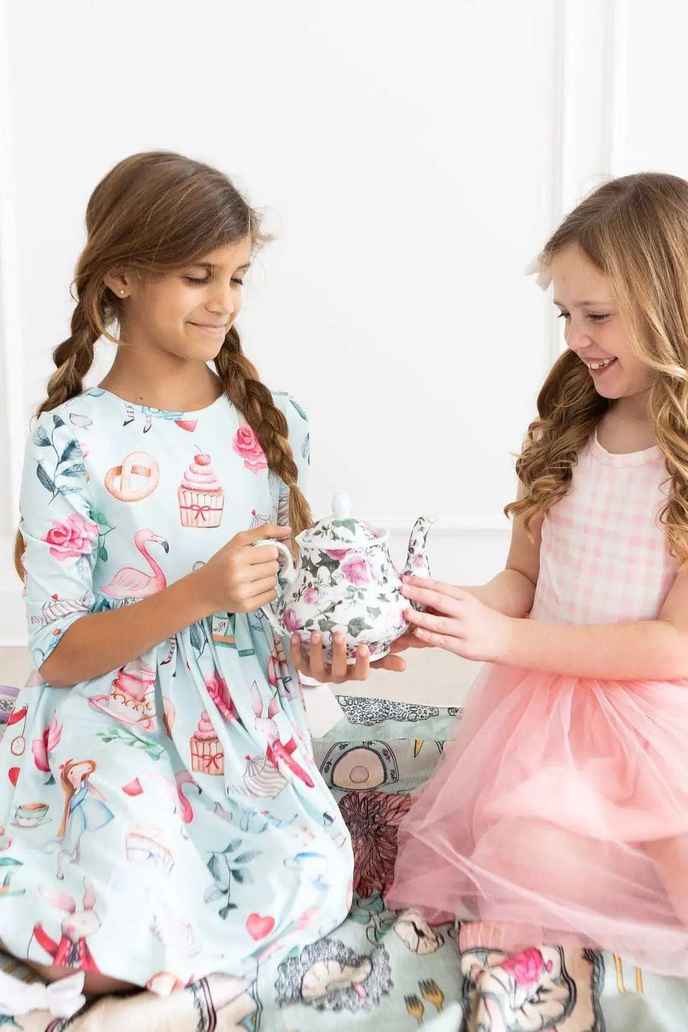 Wonderland 3/4 Sleeve Pocket Twirl Dress - Mila & Rose ® - Flyclothing LLC