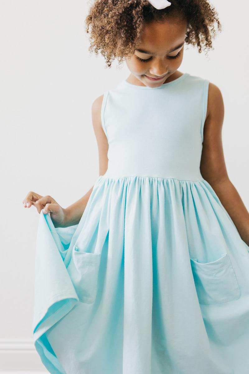 Aqua Tank Pocket Twirl Dress - Mila & Rose ® - Flyclothing LLC