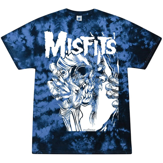Misfits Eyeball Blue Tie Dye Men's T-Shirt - Misfits - Flyclothing LLC