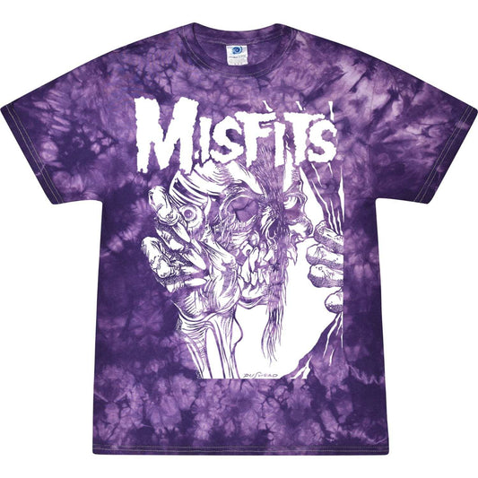 Misfits Eyeball Purple Tie Dye Men's T-Shirt - Misfits - Flyclothing LLC