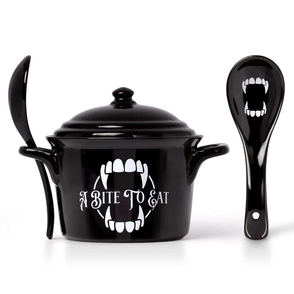 Alchemy Gothic I Bite to Eat Bowl and Spoon Set - Alchemy Gothic - Flyclothing LLC
