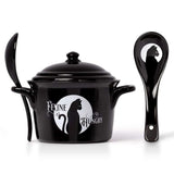 Alchemy Gothic Feline Hungry Bowl and Spoon Set - Alchemy Gothic - Flyclothing LLC