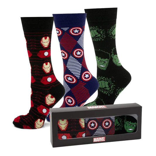 Marvel Avengers Favorites 3 Pair Socks and Lapel Pin Gift Set - Cufflinks.com - Flyclothing LLC