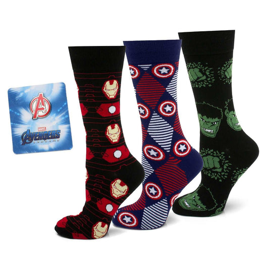 Marvel Avengers Favorites 3 Pair Socks and Lapel Pin Gift Set - Cufflinks.com - Flyclothing LLC