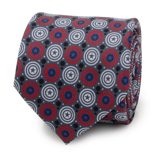 Marvel Captain America Gray Dot Men's Tie - Cufflinks.com - Flyclothing LLC