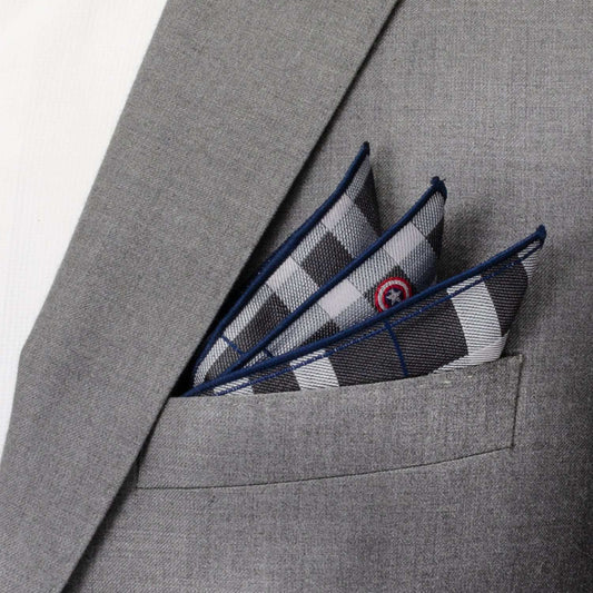 Marvel Captain America Gray Plaid Pocket Square - Cufflinks.com - Flyclothing LLC