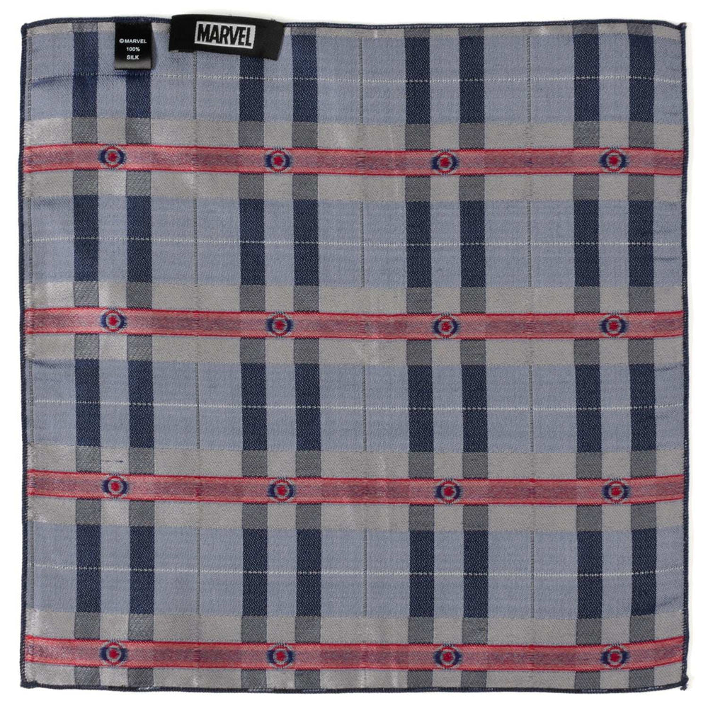 Marvel Captain America Gray Plaid Pocket Square - Cufflinks.com - Flyclothing LLC