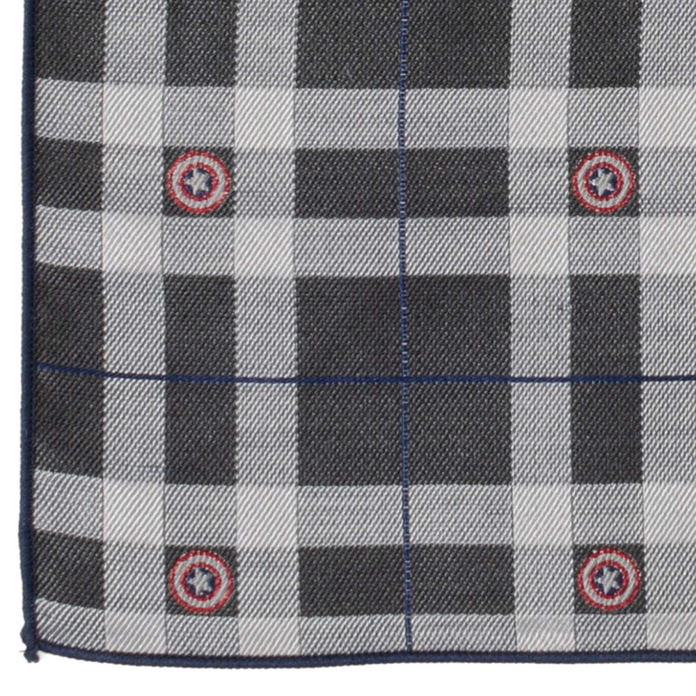 Marvel Captain America Gray Plaid Pocket Square - Cufflinks.com - Flyclothing LLC