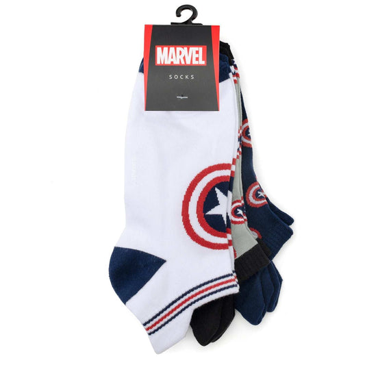 Marvel Captain America Ankle Socks 3-Pack and Lapel Pin Gift Set - Cufflinks.com - Flyclothing LLC