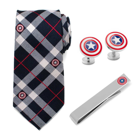 Marvel Captain America Favorites Necktie Gift Set - Cufflinks.com - Flyclothing LLC
