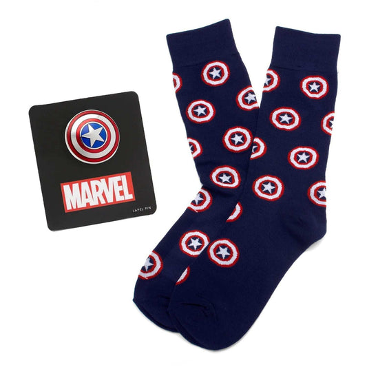 Captain America Navy Gift Set - Cufflinks.com - Flyclothing LLC