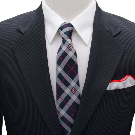Marvel Captain America Blue Plaid Tie - Cufflinks.com - Flyclothing LLC