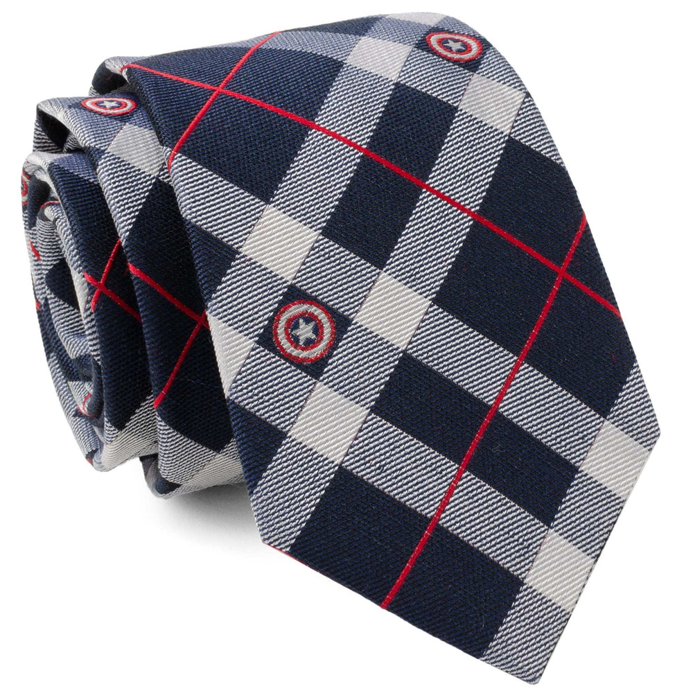 Marvel Captain America Blue Plaid Tie - Cufflinks.com - Flyclothing LLC