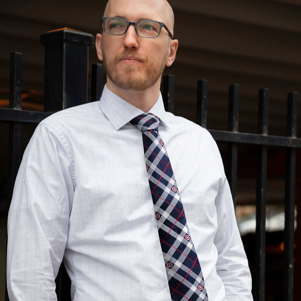 Marvel Captain America Blue Plaid Tie - Cufflinks.com - Flyclothing LLC