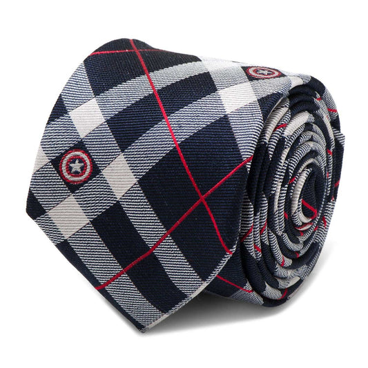 Marvel Captain America Blue Plaid Tie - Cufflinks.com - Flyclothing LLC