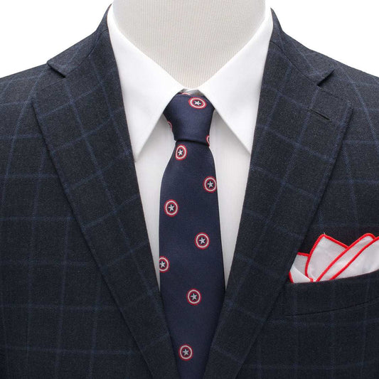 Marvel Captain America Navy Tie - Cufflinks.com - Flyclothing LLC