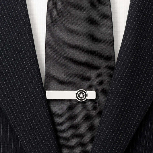 Marvel Captain America Silver Hidden Message Tie Bar - Cufflinks.com - Flyclothing LLC
