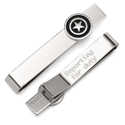 Marvel Captain America Silver Hidden Message Tie Bar - Cufflinks.com - Flyclothing LLC