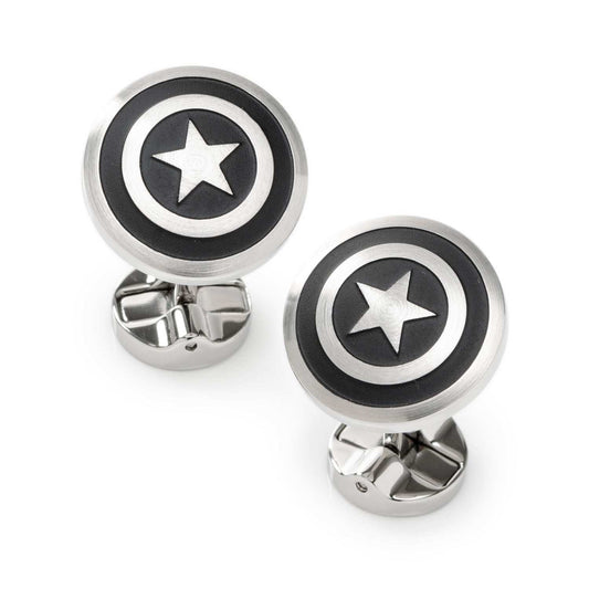 Marvel Captain America Shield Stainless Steel Cufflinks - Cufflinks.com - Flyclothing LLC