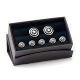 Marvel Captain America Shield Stainless Steel 5-Stud Set - Cufflinks.com - Flyclothing LLC