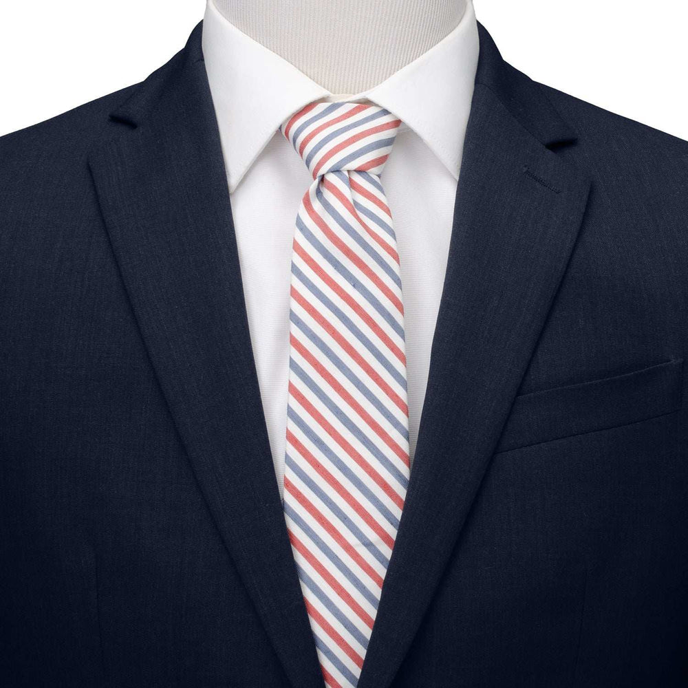 Marvel Captain America Striped White Men's Tie - Cufflinks.com - Flyclothing LLC