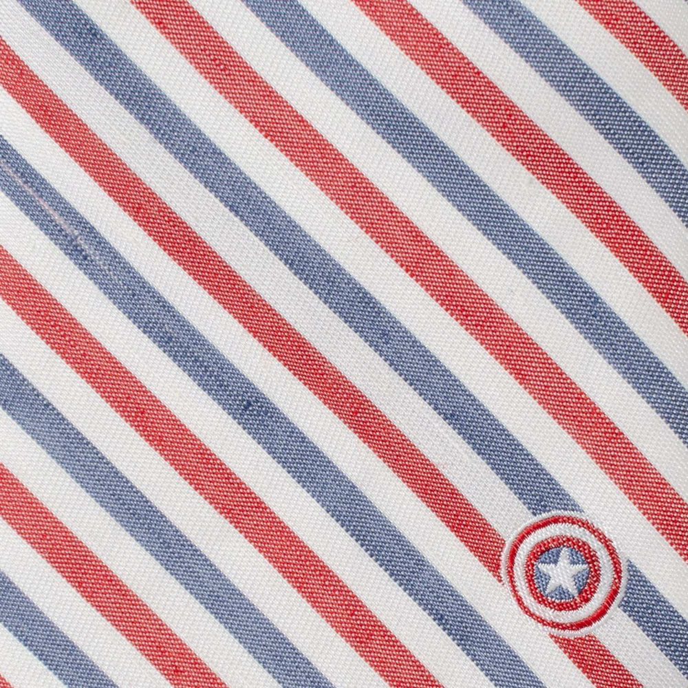 Marvel Captain America Striped White Men's Tie - Cufflinks.com - Flyclothing LLC