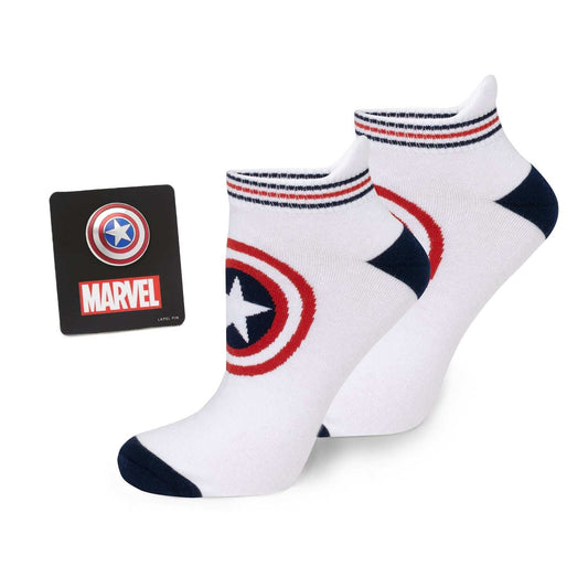 Marvel Captain America White Ankle Gift Set - Cufflinks.com - Flyclothing LLC