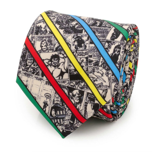 Marvel Comic Stripe Tan Men's Tie - Cufflinks.com - Flyclothing LLC