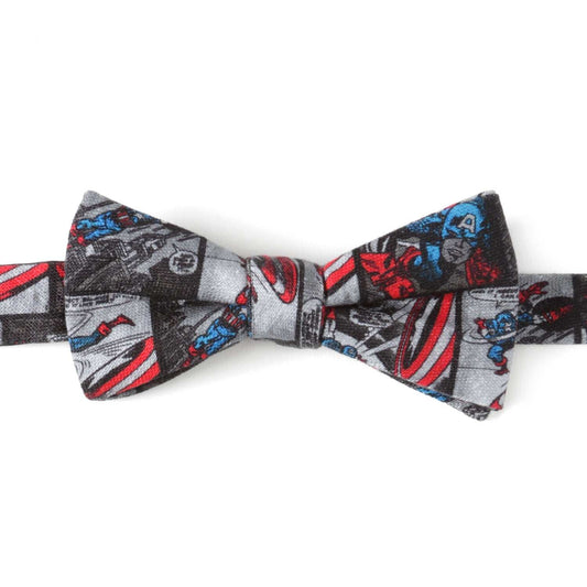 Marvel Captain America Comic Gray Men's Bow Tie - Cufflinks.com - Flyclothing LLC