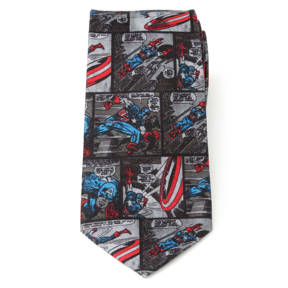 Marvel Captain America Comic Gray Men's Tie - Cufflinks.com - Flyclothing LLC