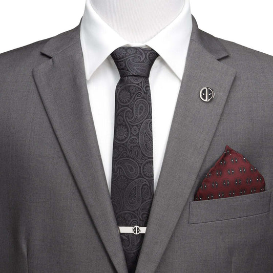 Marvel Deadpool Hidden Paisley Black Silk Men's Tie - Cufflinks.com - Flyclothing LLC