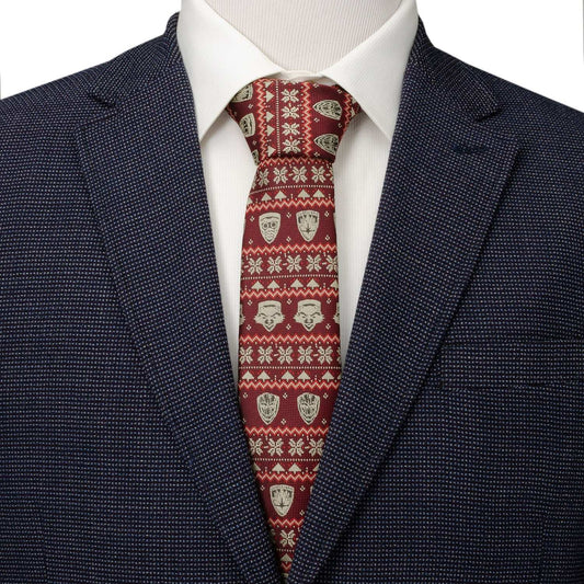 Marvel Guardians of the Galaxy Fair Isle Red Men's Tie - Cufflinks.com - Flyclothing LLC