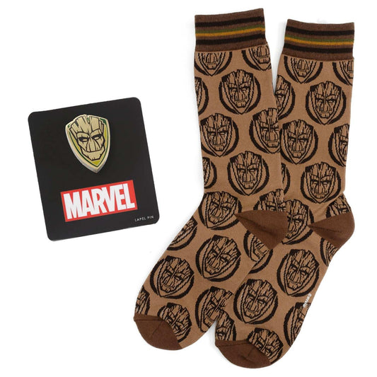 Marvel Guardians of the Galaxy Groot Brown Tonal Gift Set - Cufflinks.com - Flyclothing LLC