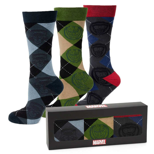 Marvel Guardians of the Galaxy Argyle 3 Sock Pack Gift Set - Cufflinks.com - Flyclothing LLC