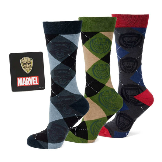 Marvel Guardians of the Galaxy Argyle 3 Sock Pack Gift Set - Cufflinks.com - Flyclothing LLC