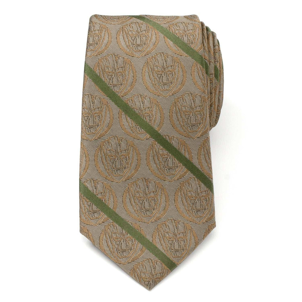 Marvel Guardians of the Galaxy Groot Tan Striped Men's Tie - Cufflinks.com - Flyclothing LLC