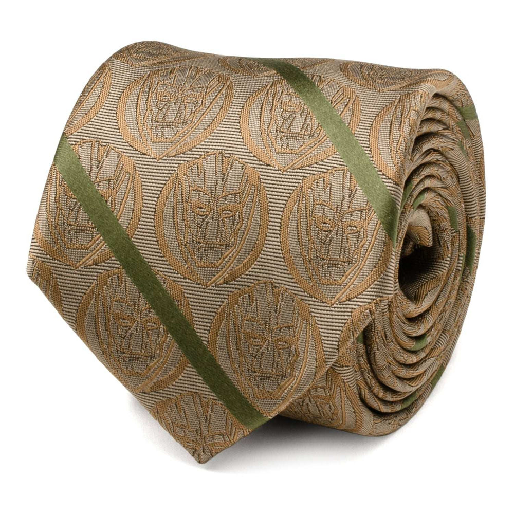 Marvel Guardians of the Galaxy Groot Tan Striped Men's Tie - Cufflinks.com - Flyclothing LLC
