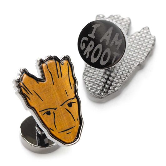Marvel Guardians of the Galaxy Groot Tigers Eye Cufflinks - Cufflinks.com - Flyclothing LLC