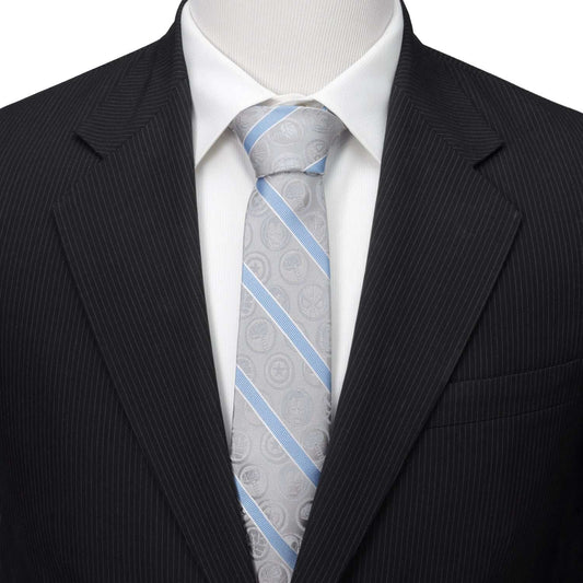 Marvel Comics Gray and Blue Stripe Men's Tie - Cufflinks.com - Flyclothing LLC