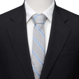 Marvel Comics Gray and Blue Stripe Men's Tie - Cufflinks.com - Flyclothing LLC